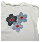 Malvi & Co T-Shirt Girocollo tinta unita Cn Applicazioni Bianco per Neonata S25M030CAJJ BIANCO MALVI & CO 