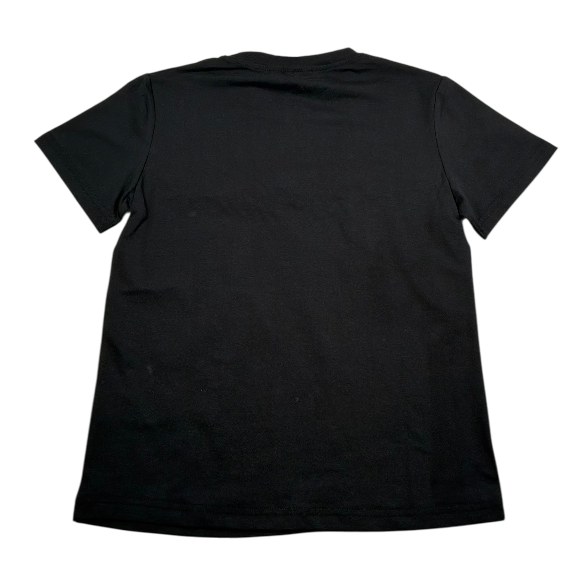 Manila Grace T-Shirt Girocollo Tinta Unita con Stampa per Bambina 162TMJS25 NERO MANILA GRACE 
