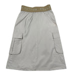 Manila Grace Gonna Tinta Unita con Elastico In Vita Logato per Bambina 307GMBS25 BEIGE MANILA GRACE 