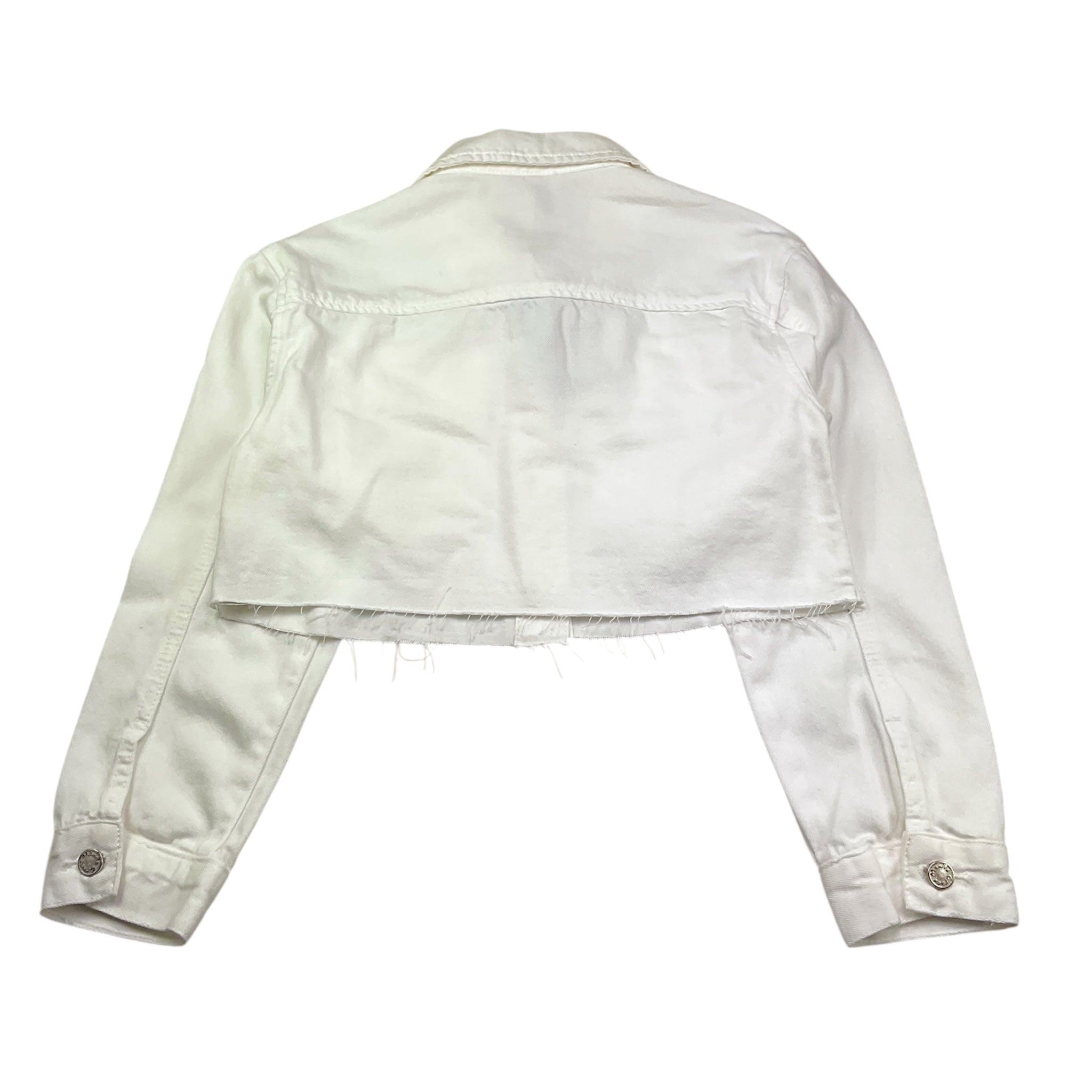 Manila Grace Giubbino Tinta Unita In Denim per Bambina MG2051 BIANCO MANILA GRACE 