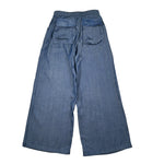 Manila Grace Pantalone Tinta Unita Modello Palazzo per Bambina MG2630 BLU MANILA GRACE 
