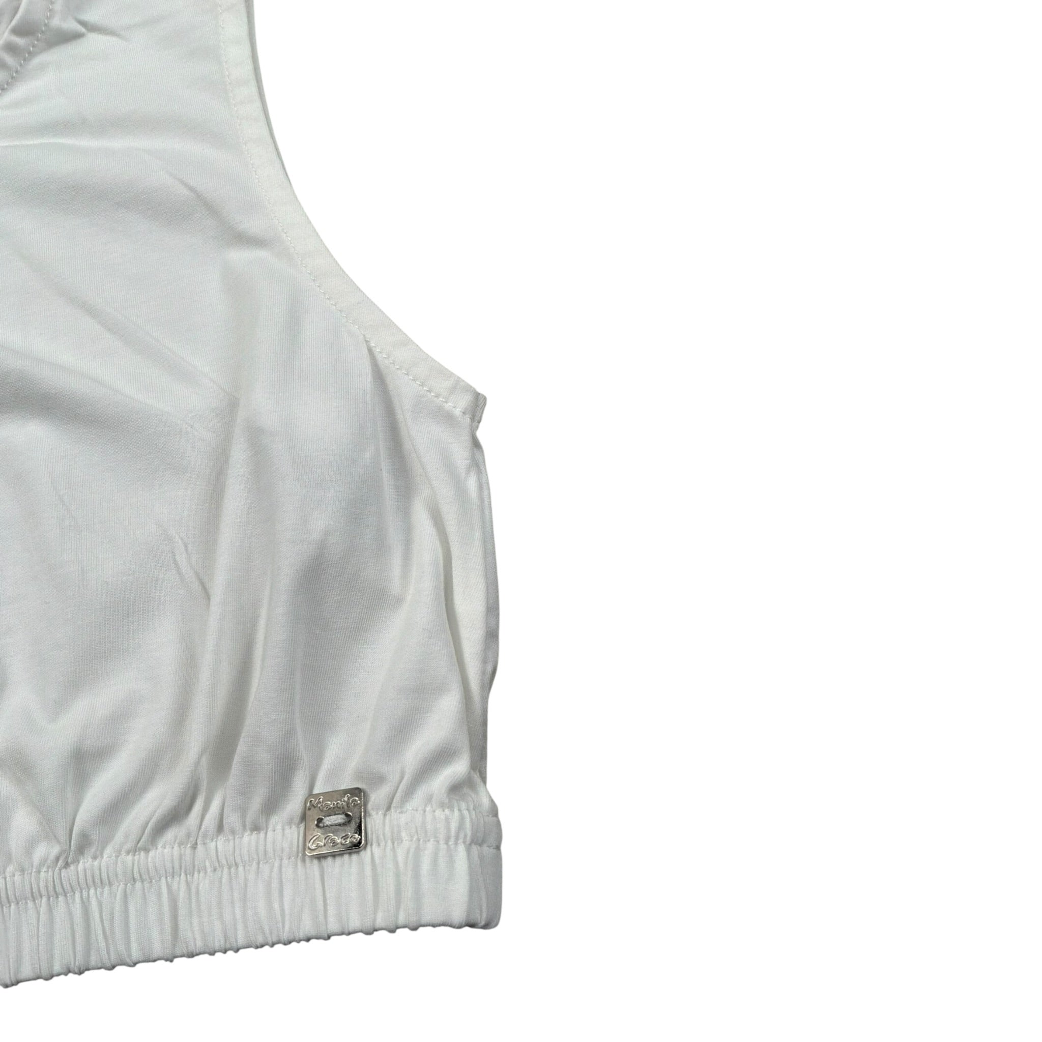 Manila Grace Top Giromanica Tinta Unita per Bambina MG2673 BIANCO MANILA GRACE 