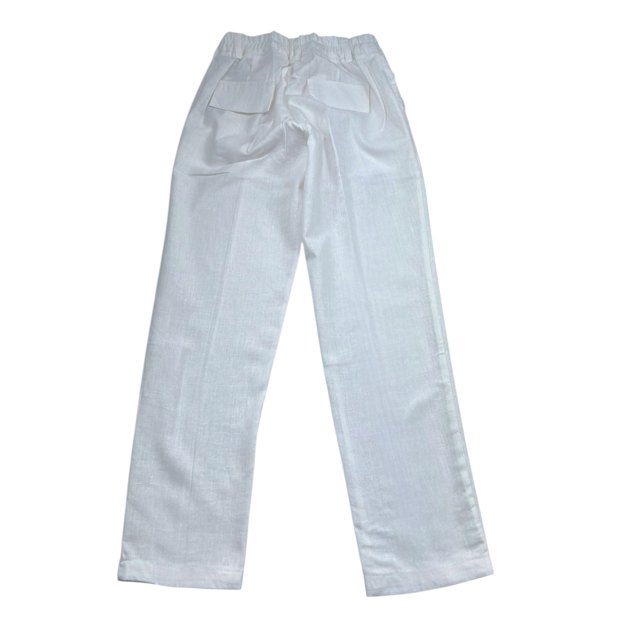 Manuel & Frank Pantalone Tinta Unita con Elastico In Vita per Bambino MF1195B PANNA MANUEL & FRANK 