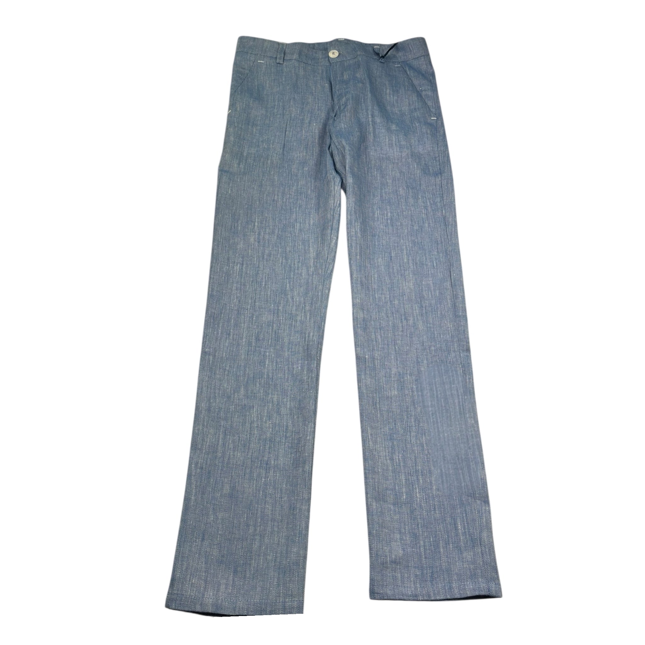 Manuel & Frank Pantalone Tinta Unita con Girovita Regolabile per Bambino MF1394R AZZURRO MANUEL & FRANK 
