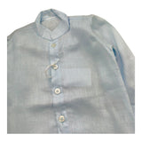 Manuel & Frank Camicia Tinta Unita con Collo Coreano Modello Body per Neonato MF3059I AZZURRO MANUEL & FRANK 