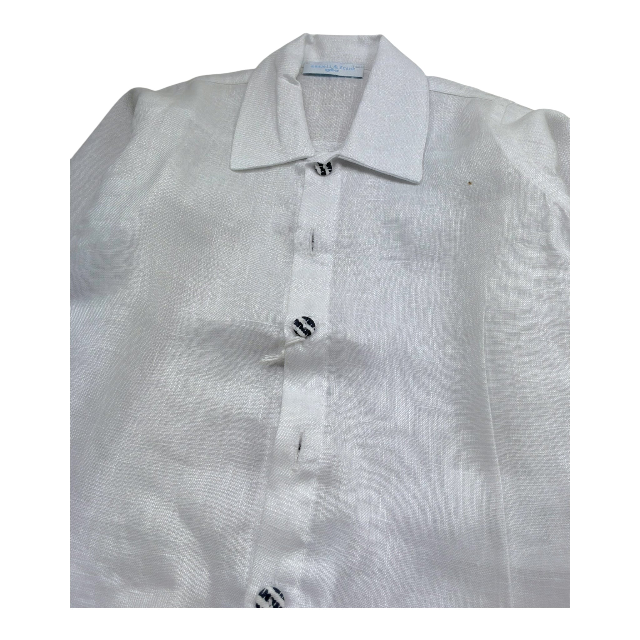 Manuel & Frank Camicia Tinta Unita Manica Lunga Modello Body per Neonato MF3177I BIANCO MANUEL & FRANK 
