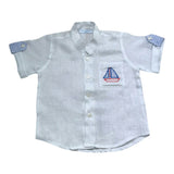 Manuel & Frank Camicia Mezza Manica Tinta Unita con Stampa per Neonato MF3255I BIANCO MANUEL & FRANK 