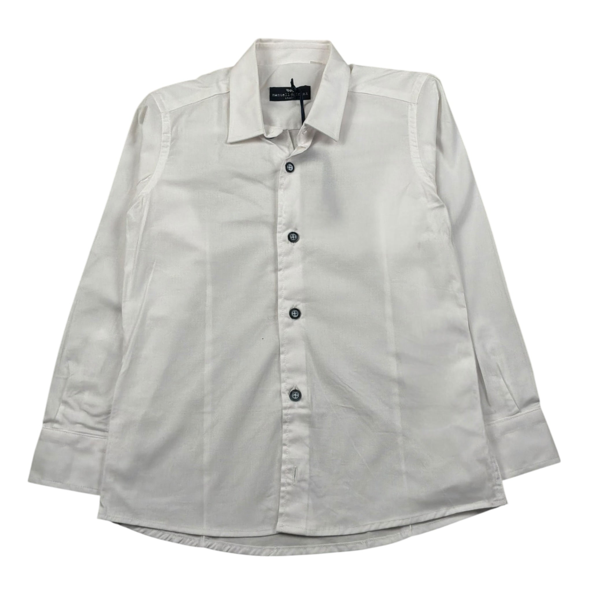 Manuel & Frank Camicia Manica Lunga Tinta Unita per Bambino MF3306B BIANCO MANUEL & FRANK 