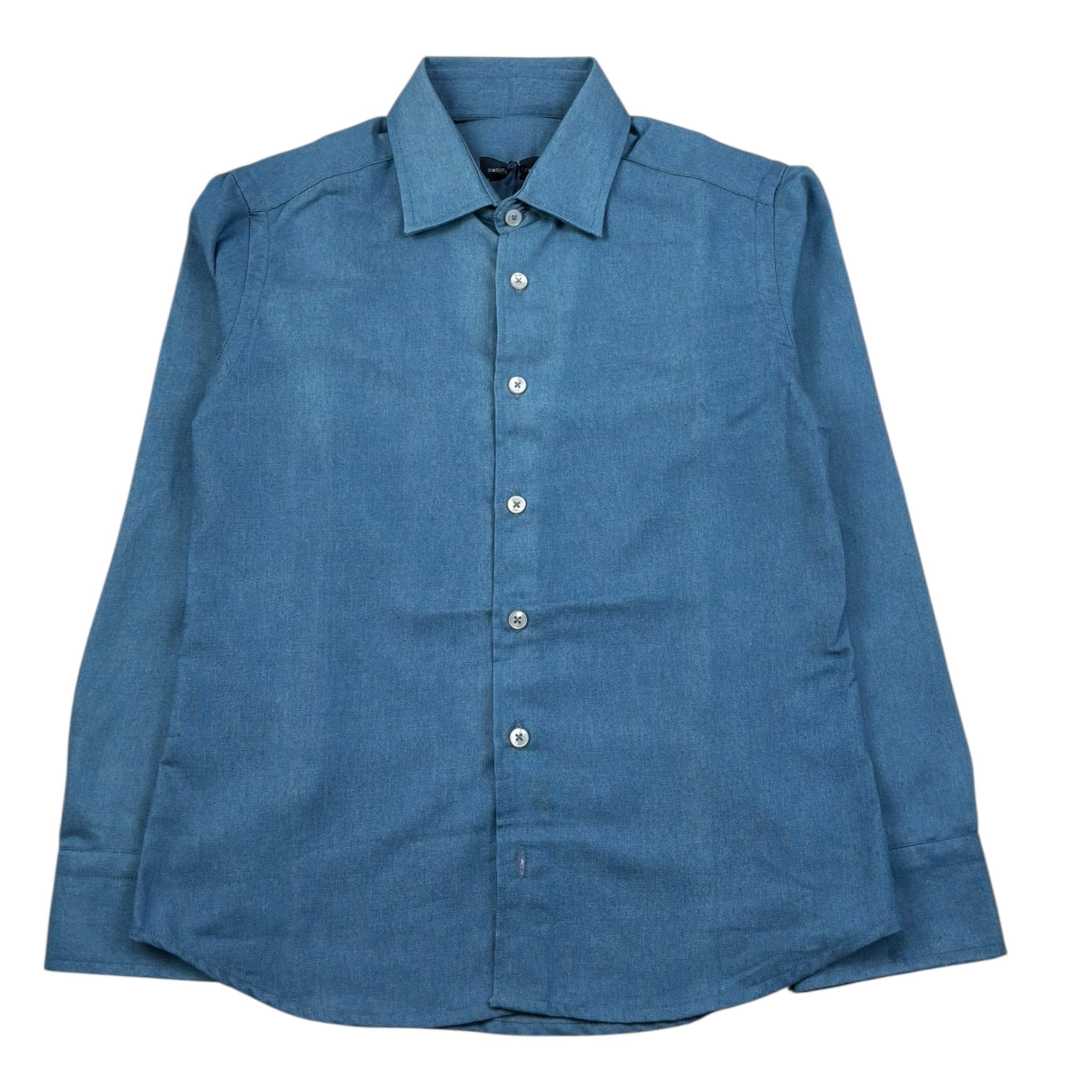 Manuel & Frank Camicia Manica Lunga Tinta Unita per Bambino MF3323R BLU MANUEL & FRANK 