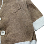 Manuel & Frank Cardigan Tinta Unita con Taschino per Neonato MF4235I BISCOTTO MANUEL & FRANK 