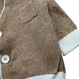 Manuel & Frank Cardigan Tinta Unita con Taschino per Neonato MF4235I BISCOTTO MANUEL & FRANK 
