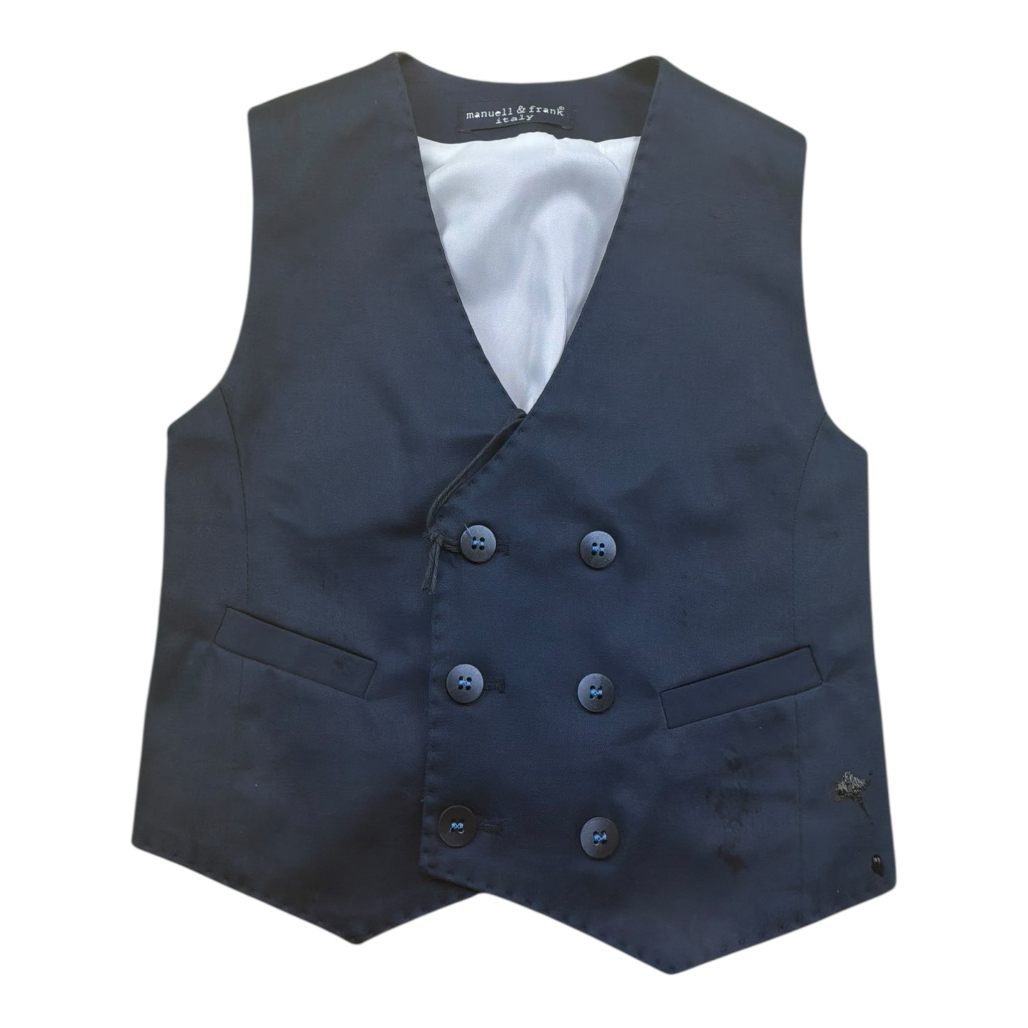 Manuel & Frank Gilet Tinta Unita  per Neonato MF5012B BLU MANUEL & FRANK 