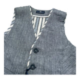 Manuel & Frank Gilet Tinta Unita con Fantasia A Righe per Bambino MF5192B GRIGIO MANUEL & FRANK 
