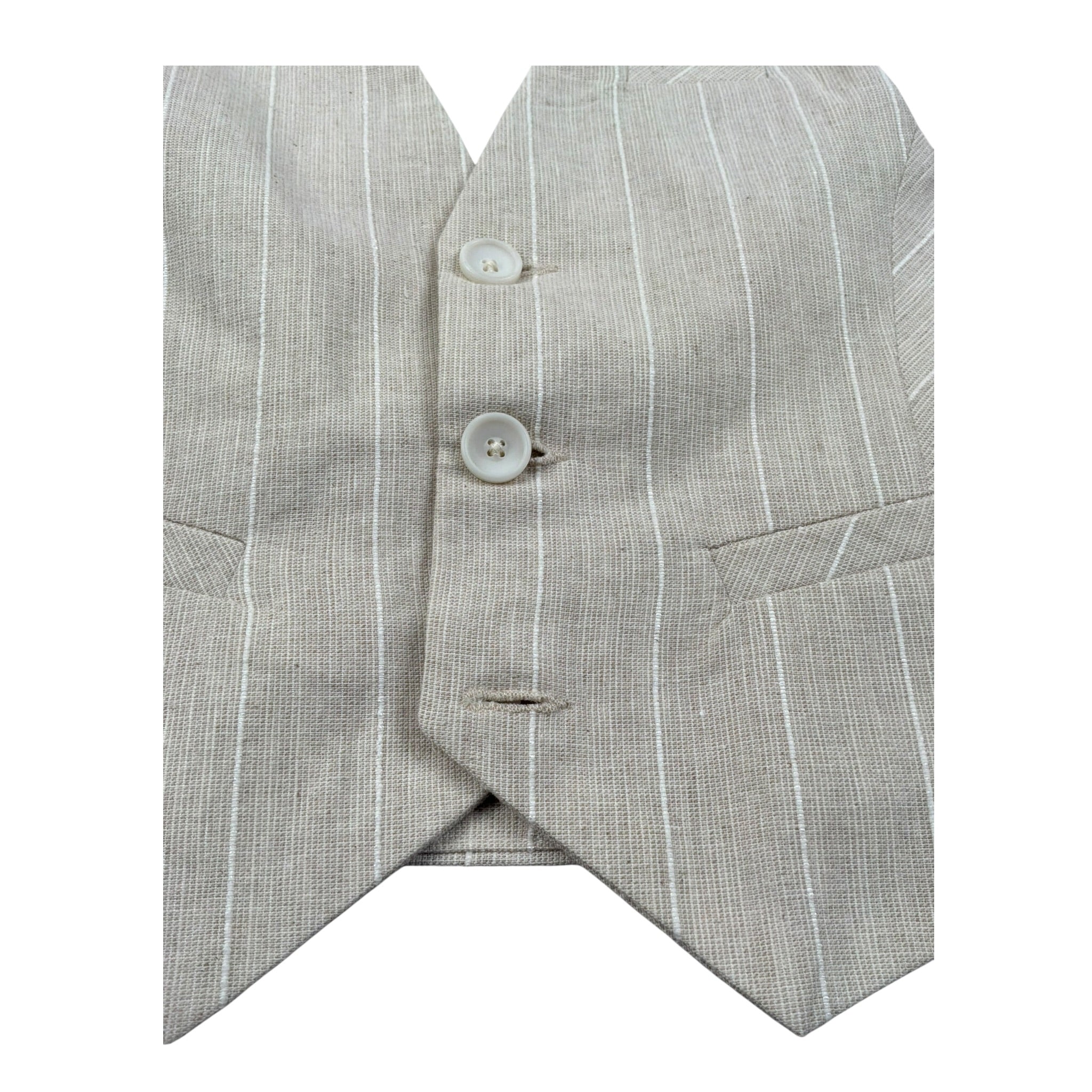 Manuel & Frank Gilet Tinta Unita con Fantasia per Bambino MF5194BX BEIGE MANUEL & FRANK 