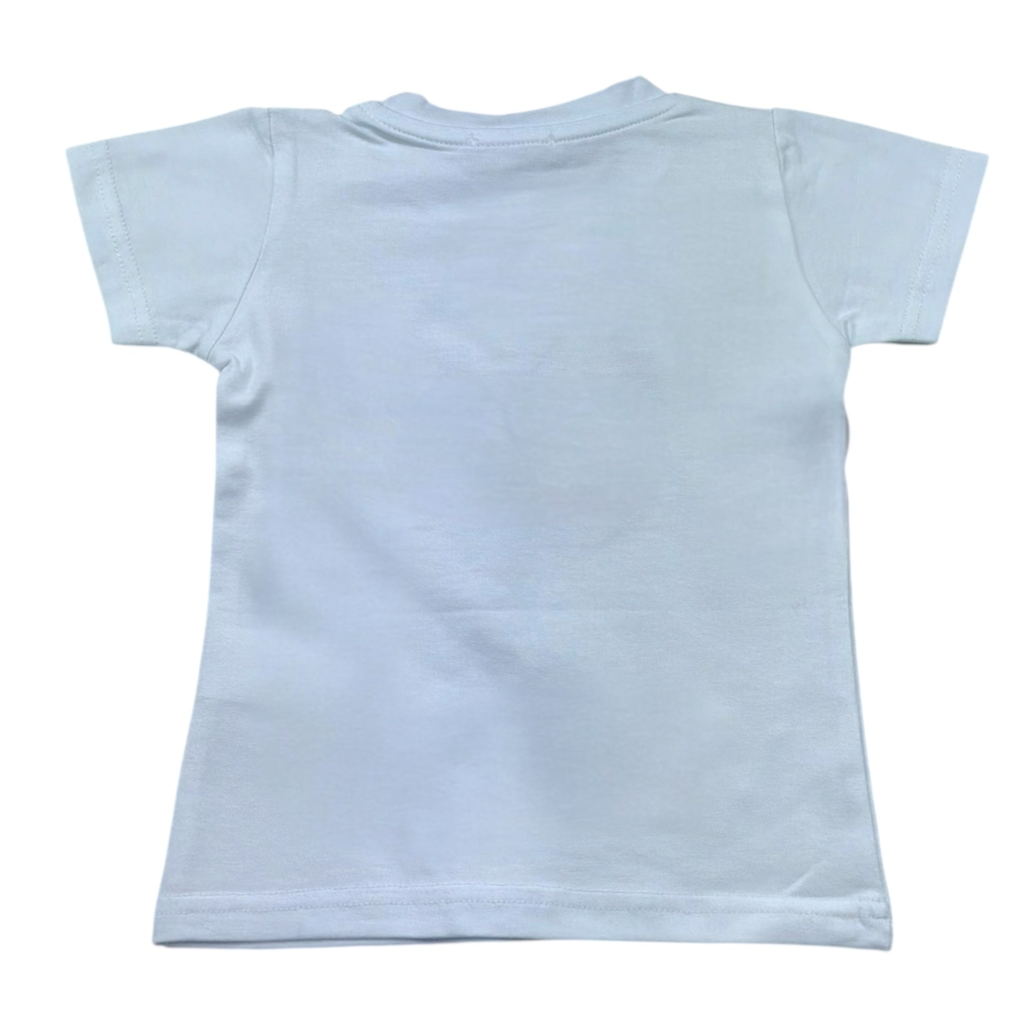 Manuel & Frank T-Shirt Girocollo Tinta Unita con Stampa per Neonato MF7315BN BIANCO MANUEL & FRANK 