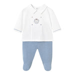 Mayoral Completo 2 Pezzi Shirt-Ghettina Bicolore per Neonato 1558 BIANCO/BLU MAYORAL 