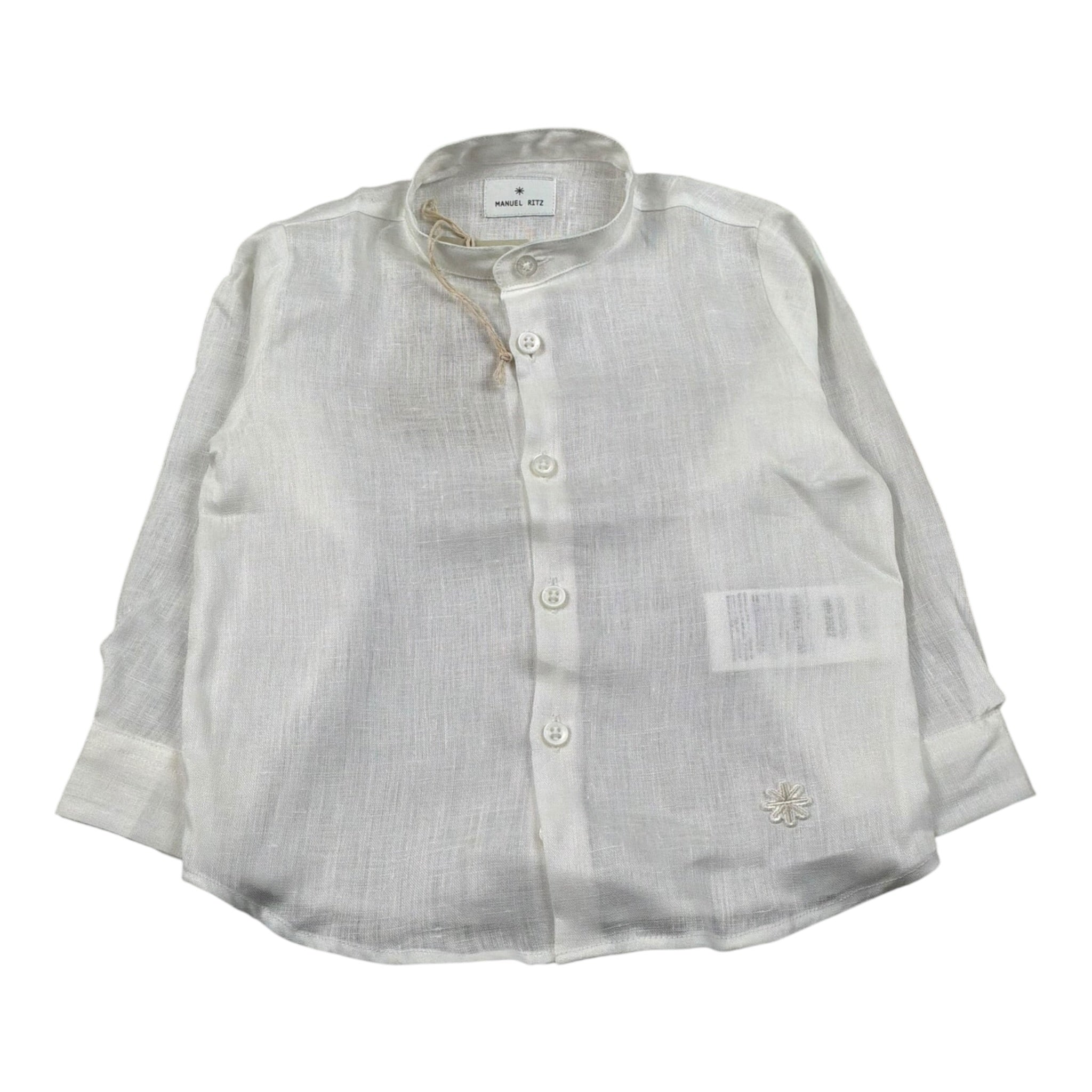 Manuel Ritz Camicia Collo Coreano Tinta Uita Bianco per Bambino MR2033 BIANCO MANUEL RITZ 