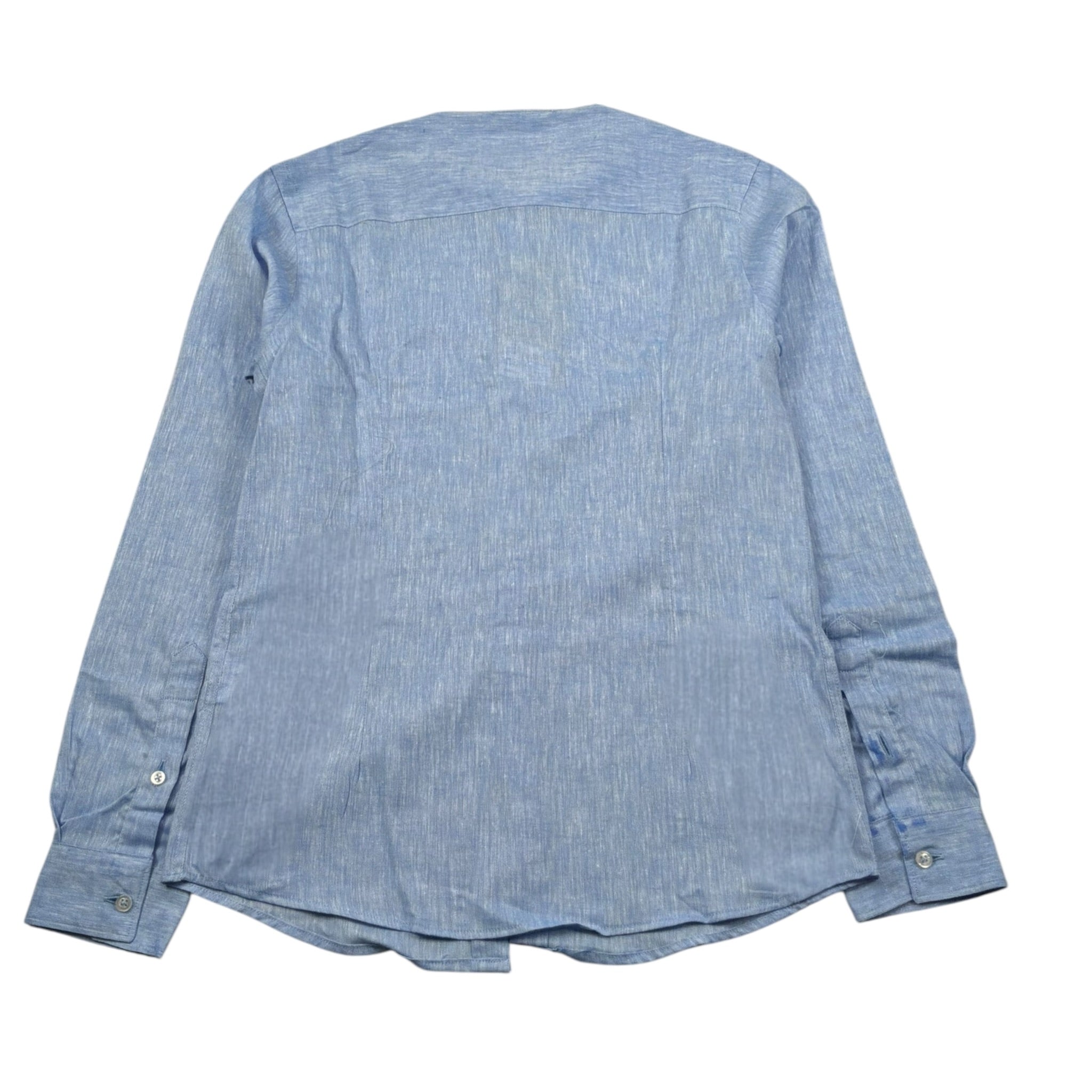Manuel Ritz Camicia Manica Lunga tinta unita Collo Coreano Azzurro per Bambino MR2573 AZZURRO MANUEL RITZ 