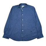 Manuel Ritz Camicia Manica Lunga Tinta Unita con Collo Coreano per Bambino MR2876 BLU MANUEL RITZ 