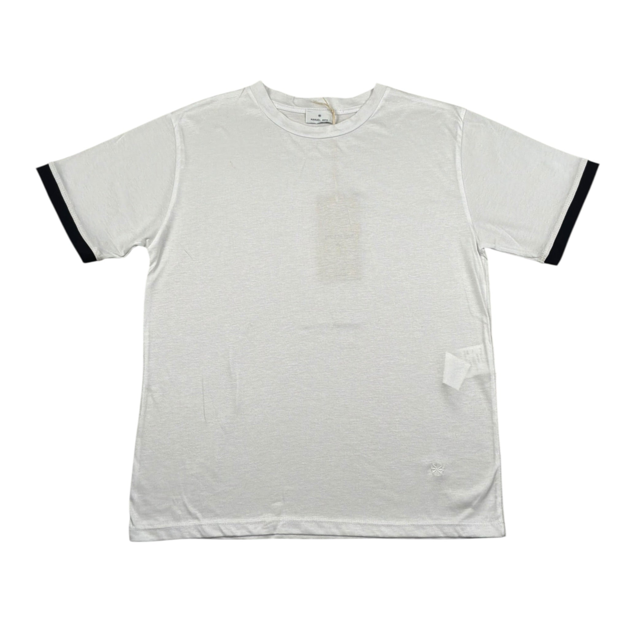 Manuel Ritz T-Shirt Girocollo Tinta Unita per Bambino MR2895XX BIANCO/BLU MANUEL RITZ 