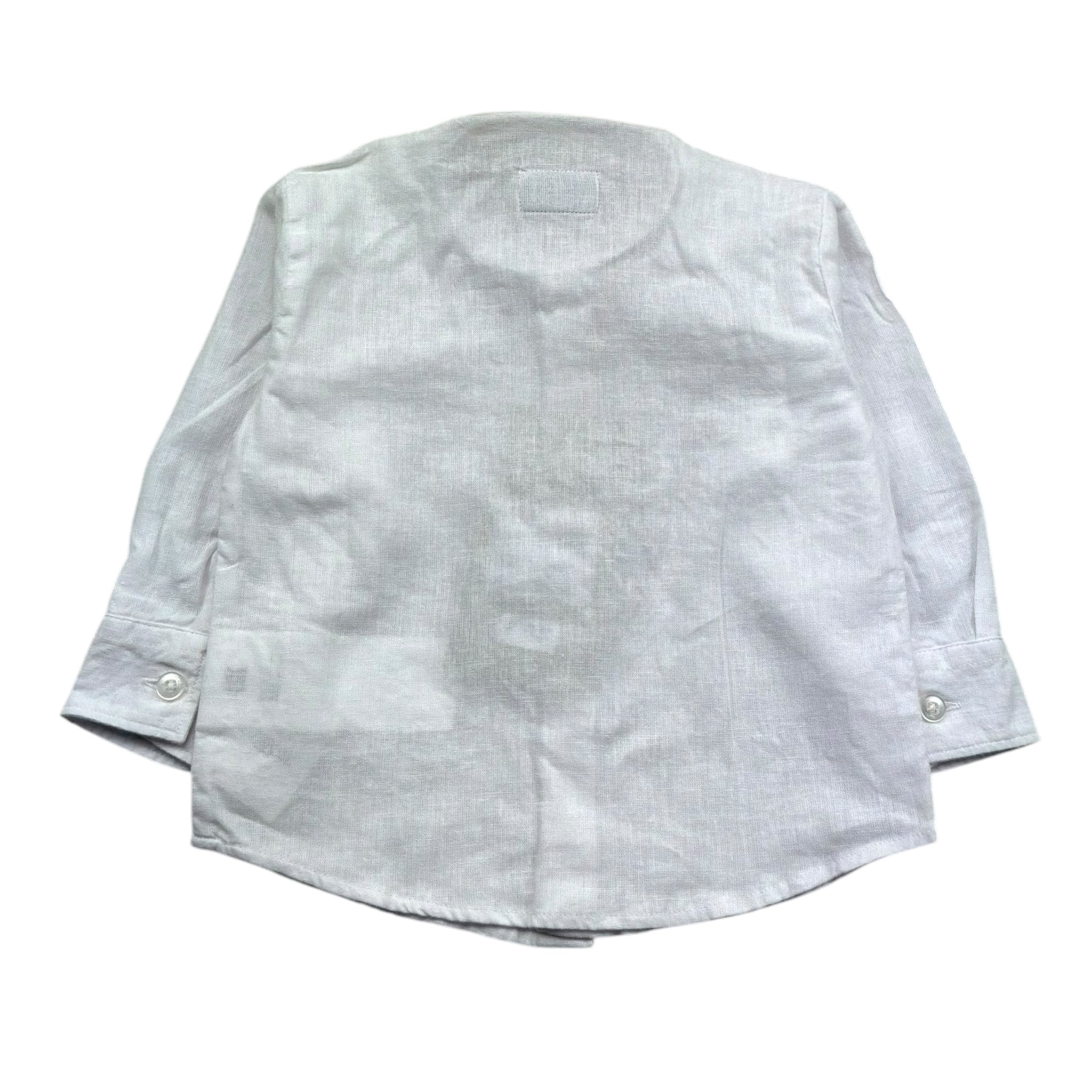 Manuel Ritz Camicia Manical Unga Tinta Unita Collo Coreano per Neonato MR2980 BIANCO MANUEL RITZ 