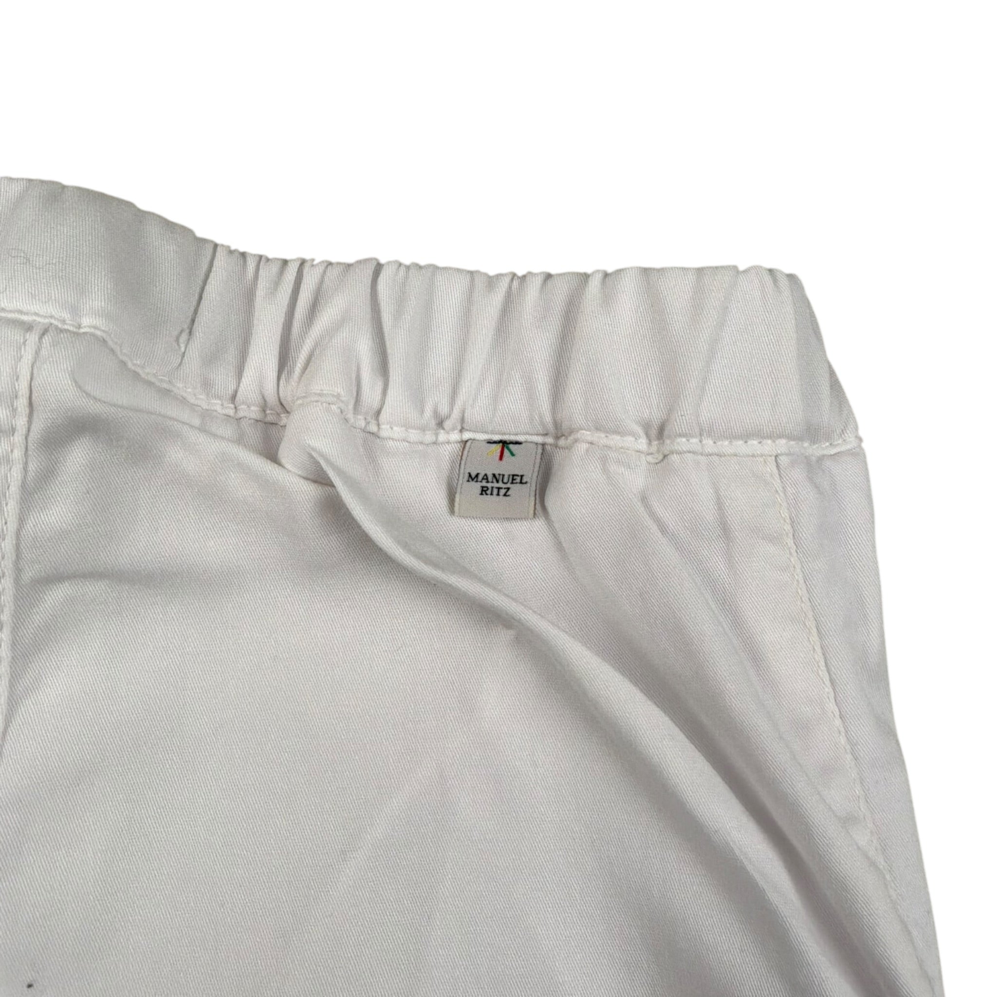 Manuel Ritz Pantalone tinta unita con Elastico In Vita Bianco per Neonato MR3013NXX BIANCO MANUEL RITZ 