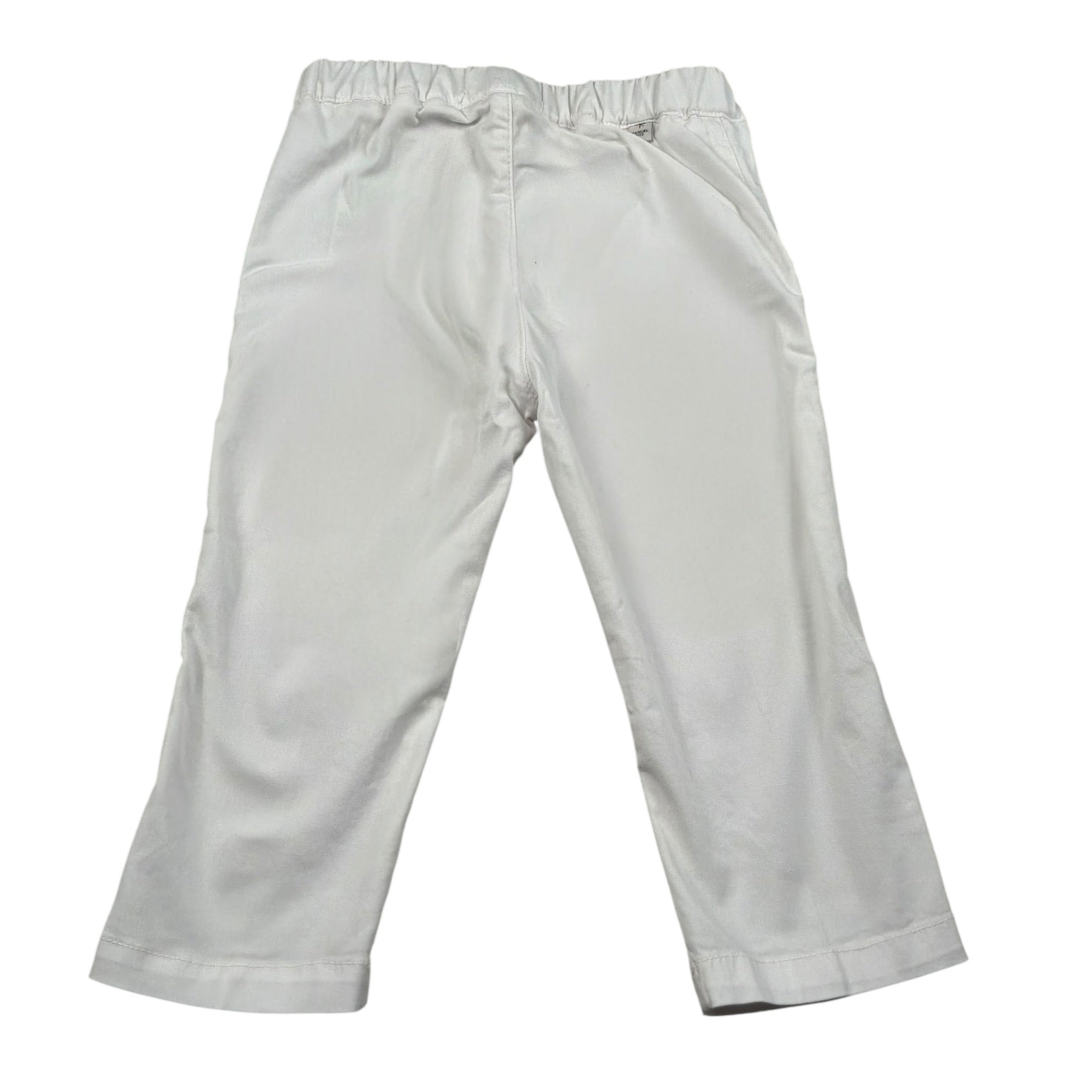 Manuel Ritz Pantalone tinta unita con Elastico In Vita Bianco per Bambino MR3013XX BIANCO MANUEL RITZ 