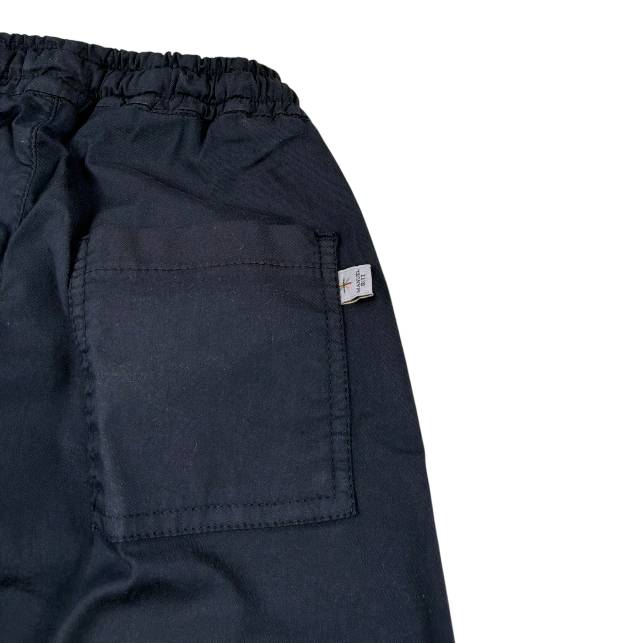 Manuel Ritz Pantalone Tinta Unit con Elastico In Vita Blu per Neonato MR3018 BLU MANUEL RITZ 