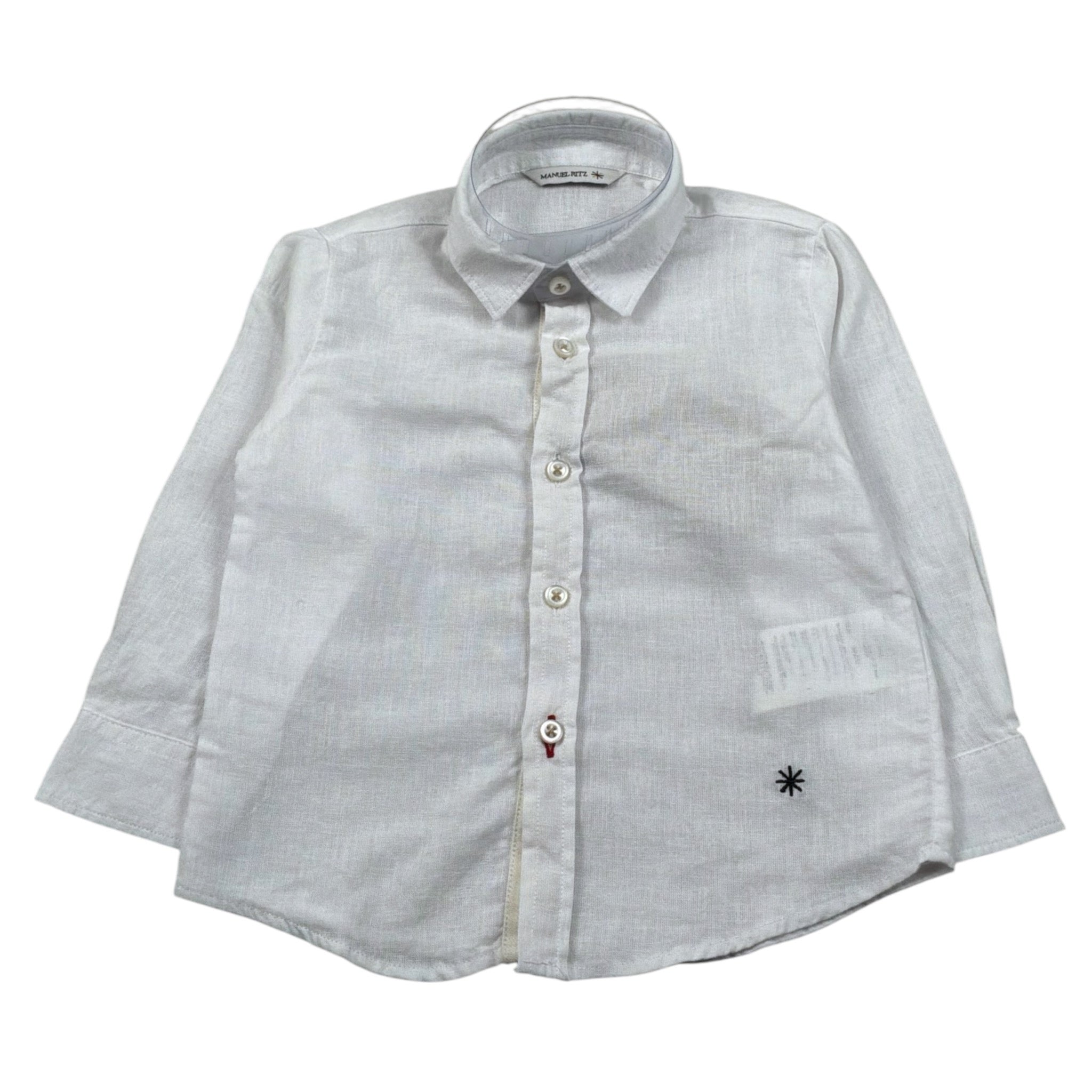 Manuel Ritz Camicia Manica Lunga tinta unita Bianco per Neonato MR3088 BIANCO MANUEL RITZ 