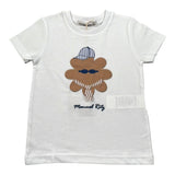 Manuel Ritz T-Shirt Girocollo Tinta Unita con Stampa per Neonato MR3107NX BIANCO MANUEL RITZ 