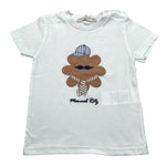 Manuel Ritz T-Shirt Girocollo Tinta Unita con Stampa per Neonato MR3107XX BIANCO MANUEL RITZ 