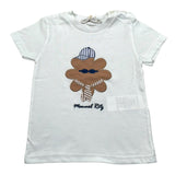 Manuel Ritz T-Shirt Girocollo Tinta Unita con Stampa per Neonato MR3107XX BIANCO MANUEL RITZ 