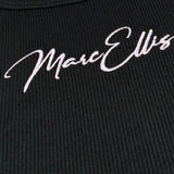 Marc Ellis Abito Tinta Unita A Costine con Stampa per Bambina JMJDR01168 NERO MARC ELLIS 