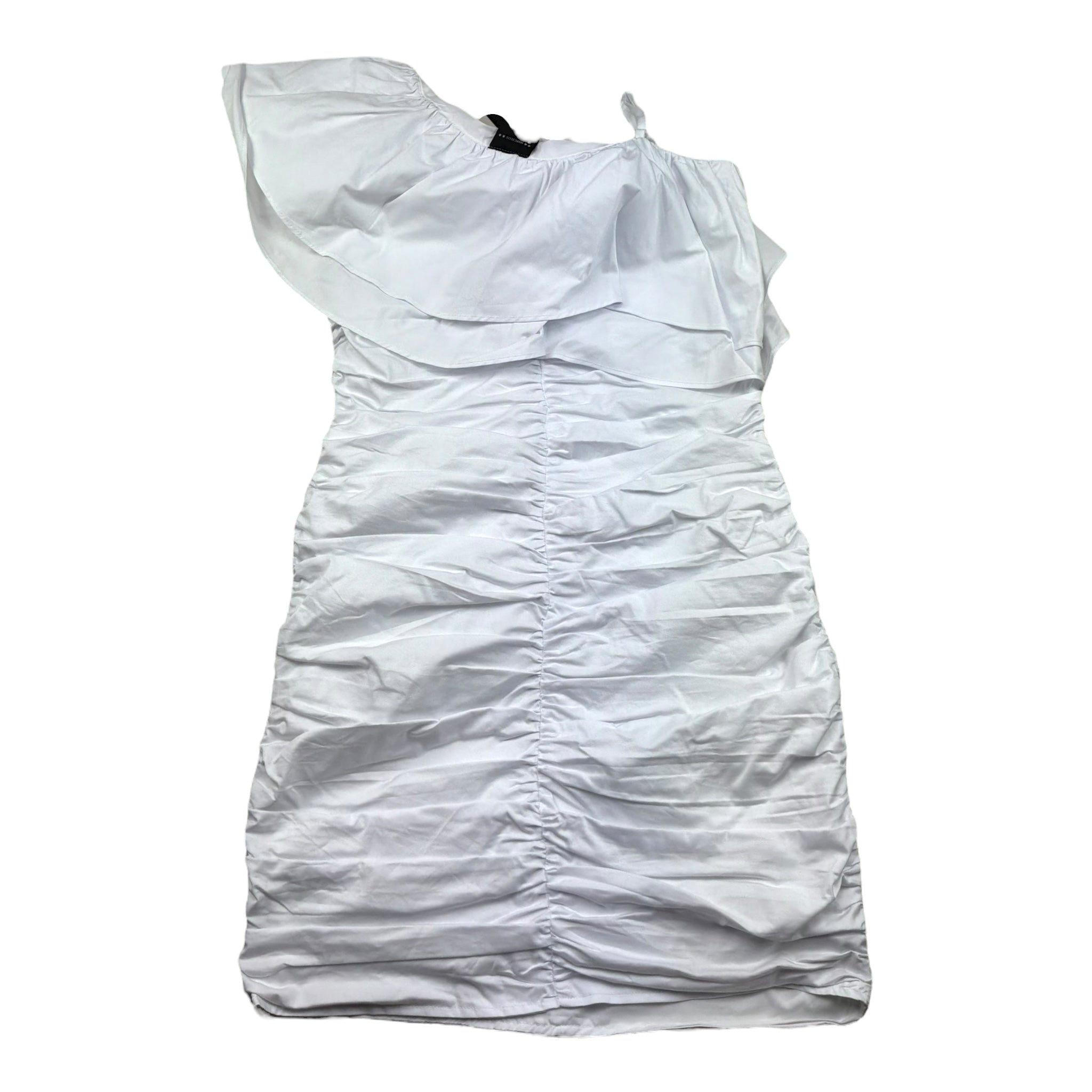 Marc Ellis Abito Monospalla Tinta Unita con Logo per Bambina JMJDR01239X BIANCO MARC ELLIS 