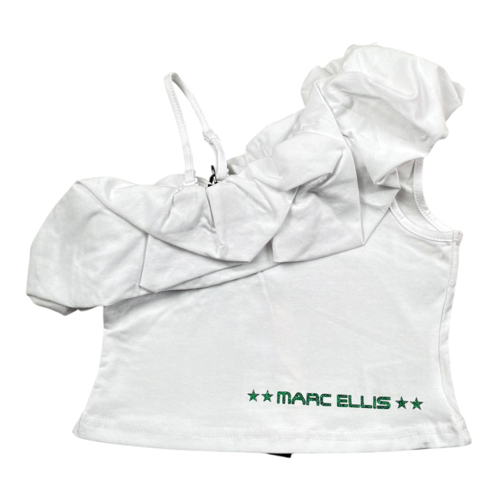 Marc Ellis Top Tinta Unita con Balze per Bambina JMJTP14169 BIANCO MARC ELLIS 