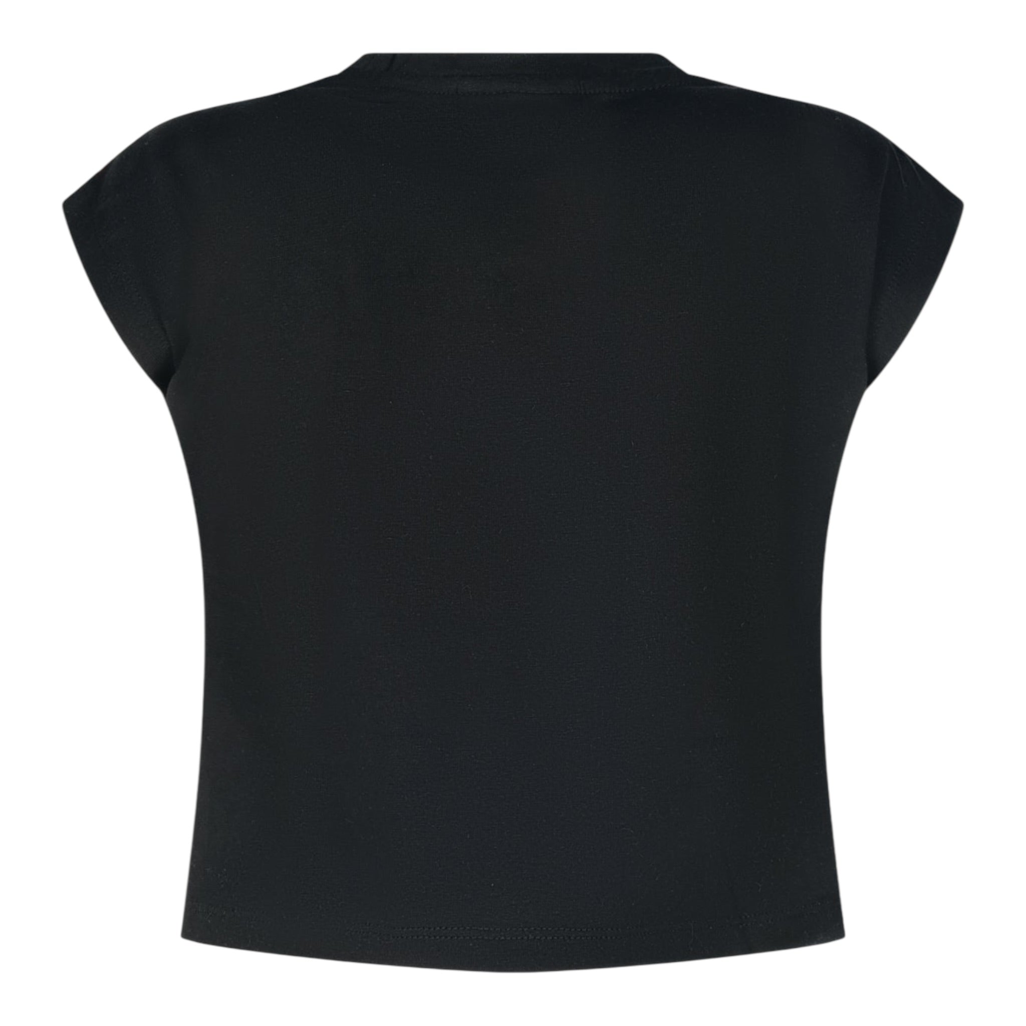 Marc Ellis T-Shirt Girocollo Tinta Unita con Brillantini per Bambina JMJTS16519 NERO MARC ELLIS 