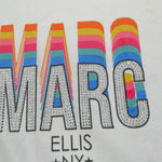 Marc Ellis T-Shirt Girocollo Tinta Unita con Brillantini per Bambina JMJTS16946 BIANCO MARC ELLIS 