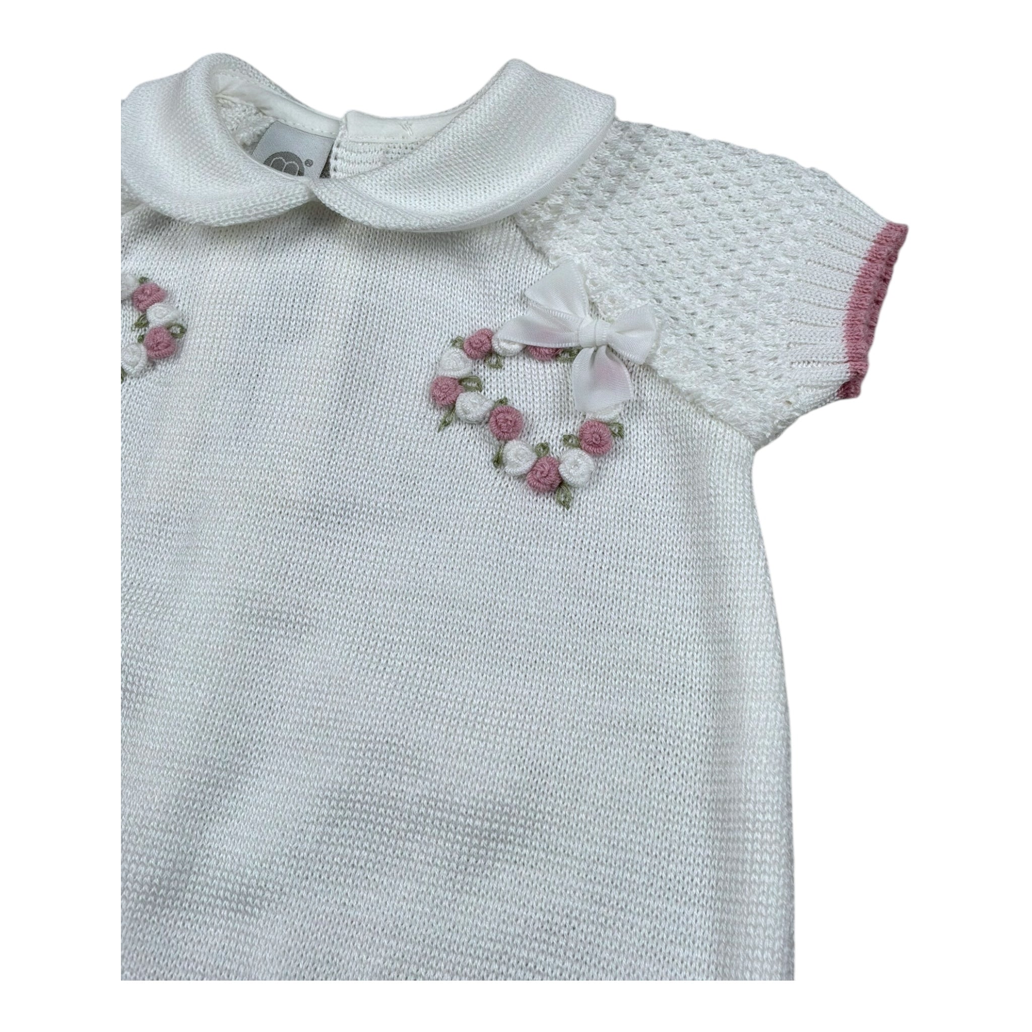 Marlu' Completo 2 Pezzi Maglia-Culotte per Neonata EB2419C BIANCO MARLU' 