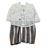 Marlu' Completo 2 Pezzi Gilet-Camicia-Pantalone per Neonato EB2480 BIANCO MARLU' 