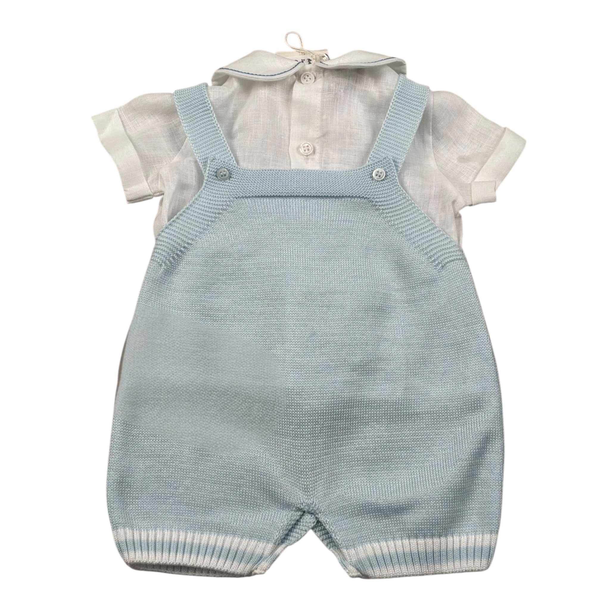 Marlu' Completo 2 Pezzi Camicia-Pagliaccetto per Neonato EB6730 AZZURRO MARLU' 