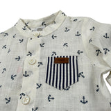 Marlu' Completo 2 Pezzi Camicia-Bermuda Bianco per Neonato EL6153 BIANCO MARLU' 