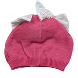 Marlu' Cappello Tinta Unita con Ricami per Neonata EP1371 ROSA MARLU' 