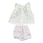 Marlu' Completo 2 Pezzi Camicia-Culotte per Neonata EP1917 PANNA MARLU' 