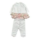 Marlu' Completo 2 Pezzi Shirt-Ghettina per Neonata EP2917 BIANCO MARLU' 