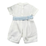 Marlu' Set Pagliaccetto-Papillion Bicolore per Neonato ER40221 BIANCO/AZZURRO MARLU' 