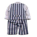 Marlu' Completo 2 Pezzi Gilet-Camicia-Pantalone per Neonato ET21160 PANNA MARLU' 