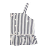 Max&Co. Top Tinta Unita con Fantasia A Righe per Bambina MX0120X BIANCO/BLU MAX&Co. 