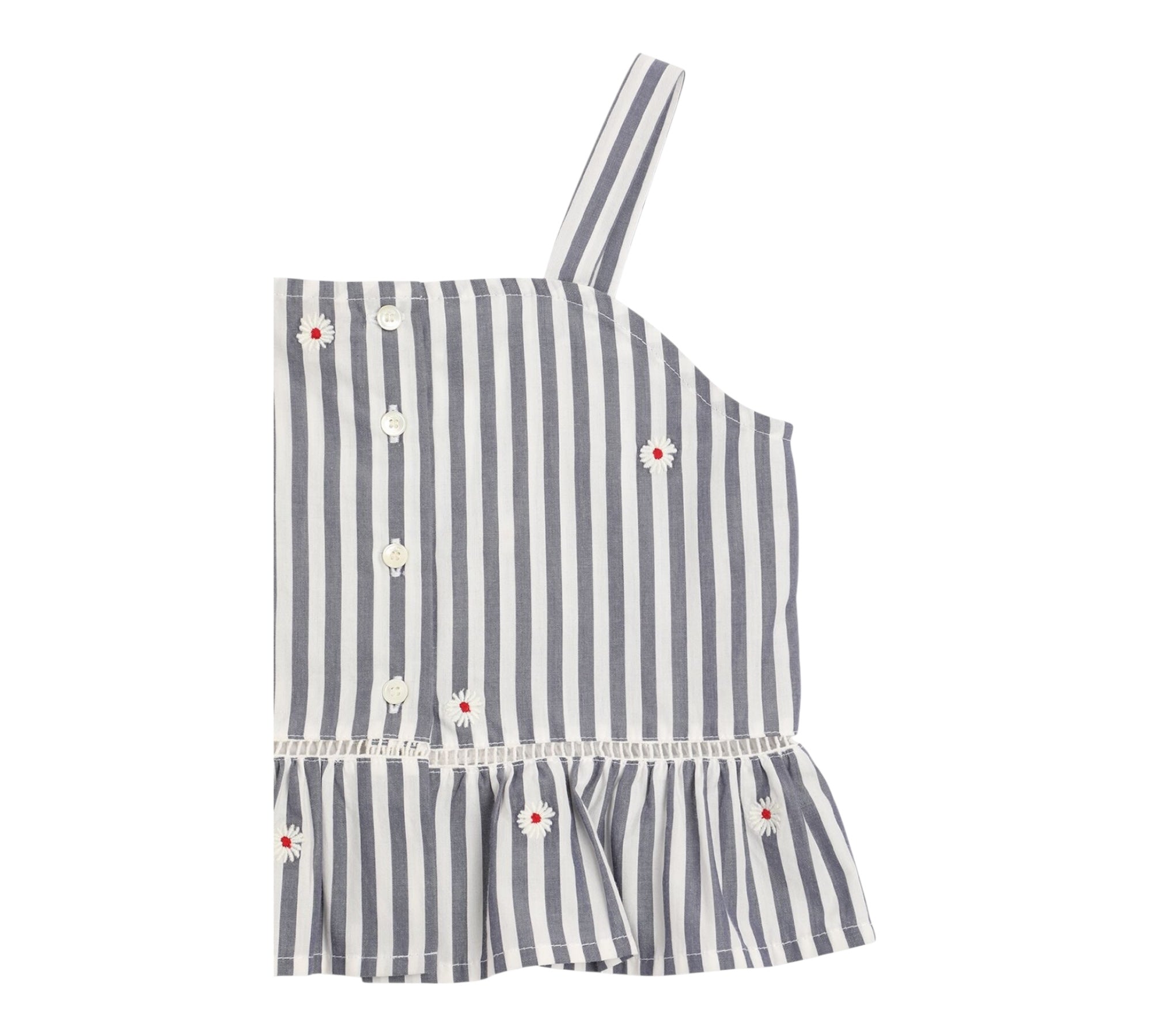Max&Co. Top Tinta Unita con Fantasia A Righe per Bambina MX0120X BIANCO/BLU MAX&Co. 