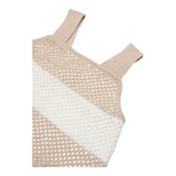 Max&Co. Top Bicolore Traforato per Bambina MX01822 BIANCO/BEIGE MAX&Co. 