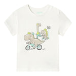 Mayoral T-Shirt Girocllo Tinta Unita con Stampa per Neonato 1062X BIANCO MAYORAL 